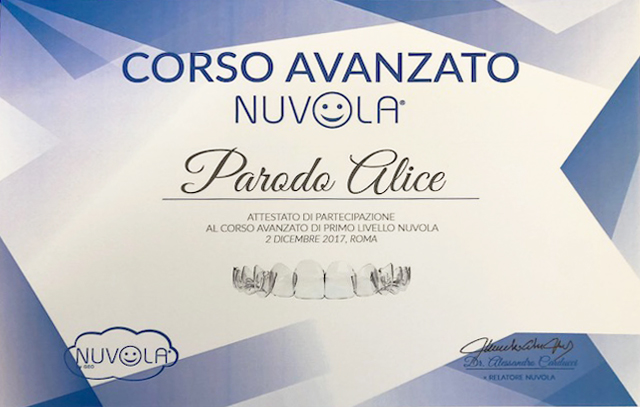 Certificato, Dott.ssa Alice Parodo